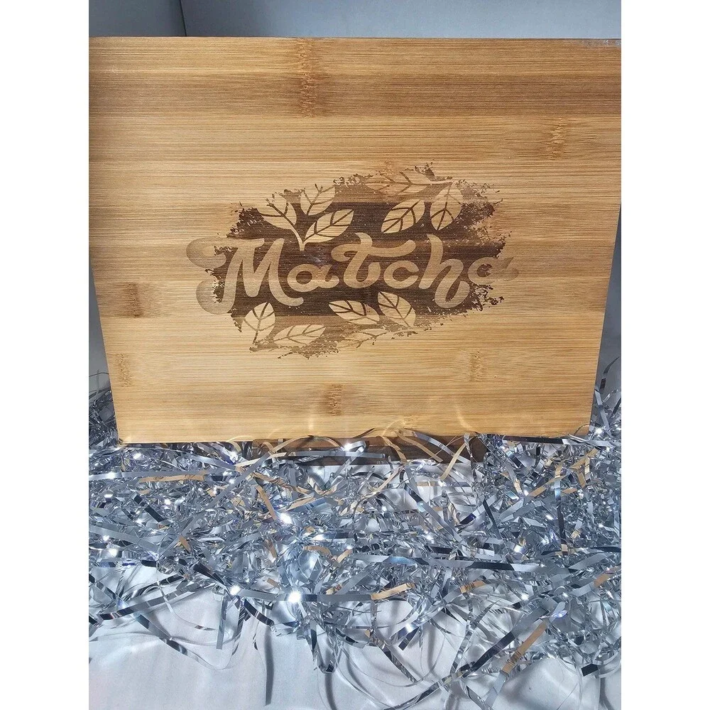 Wooden Bamboo Laser Engraved Matcha Board/Matcha Cutting Board